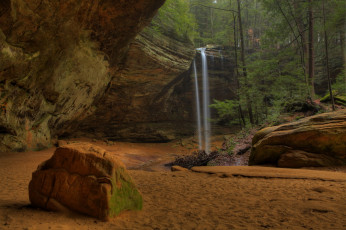 Картинка природа водопады водопад река лес