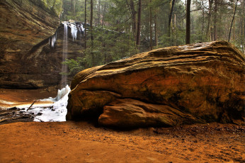 Картинка природа водопады водопад река лес