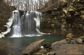 Картинка природа водопады водопад река лес