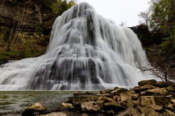 Картинка природа водопады река лес водопад