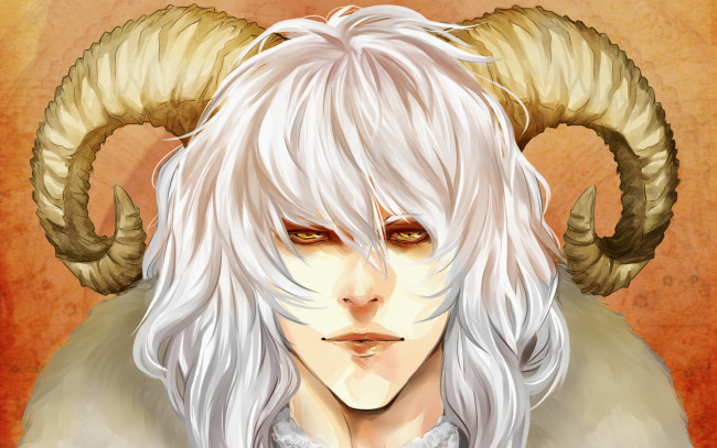 Обои картинки фото фэнтези, демоны, взгляд, рога, демон