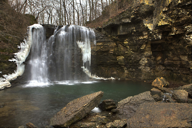Обои картинки фото природа, водопады, водопад, река, лес