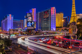 Картинка las+vegas+lights города лас-вегас+ сша казино отели ночь огни трасса
