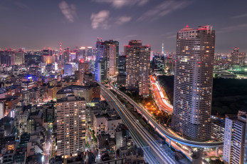 Картинка города -+огни+ночного+города огни здания ночь город