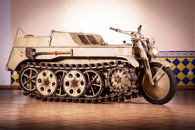 Обои картинки фото 1944 kettenkrad motorcycle halftrack, мотоциклы, -unsort, motorcycle