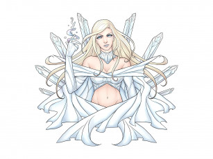 Картинка рисованное комиксы взгляд фон девушка