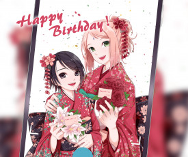 Картинка аниме naruto сакура сарада