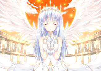 обоя aiyoku no eustia, аниме, фон, взгляд, девушка