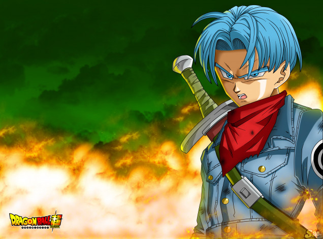 Обои картинки фото аниме, dragon ball, sword, ken, blade, hero, asian, warrior, japanese, oriental, asiatic, dragon, ball, strong, yuusha, trunks, super
