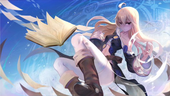 Обои картинки фото аниме, grimoire of zero, фон, взгляд, девушка