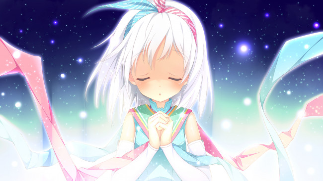 Обои картинки фото аниме, loverec, фон, взгляд, девушка