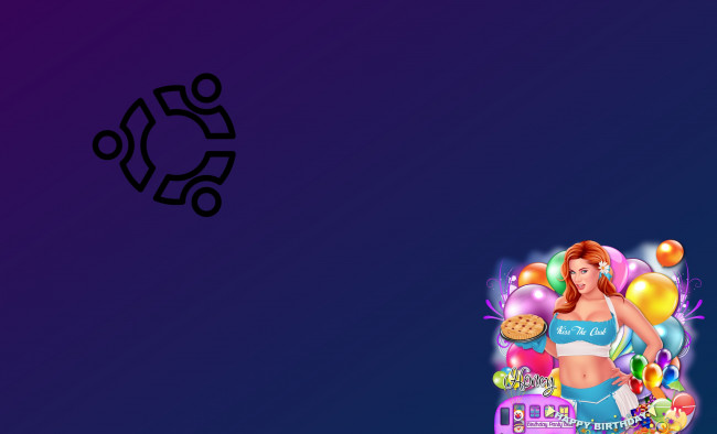 Обои картинки фото компьютеры, ubuntu linux, фон, логотип
