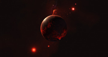 Картинка космос арт вселенная планета звезды галактика