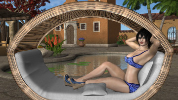 Картинка 3д+графика люди+ people фон девушка взгляд