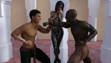 Картинка 3д+графика люди+ people фон взгляд девушка