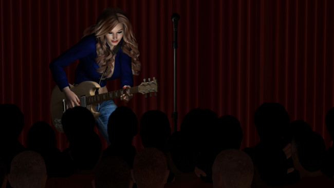 Обои картинки фото 3д графика, люди , people, фон, взгляд, девушка