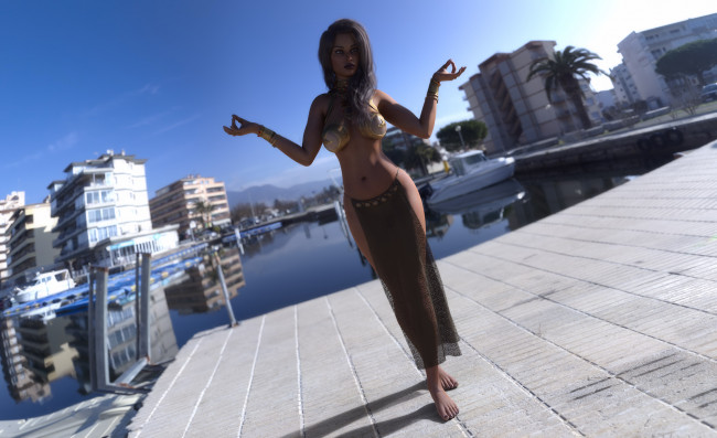 Обои картинки фото 3д графика, люди , people, фон, взгляд, девушка