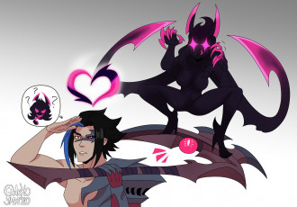 Картинка видео+игры league+of+legends парень оружие демонесса evelynn kayn