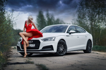 Картинка автомобили -авто+с+девушками audi a5 девушка natali в красном ауди