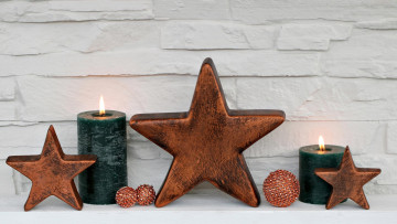 Картинка праздничные новогодние+свечи свечи огоньки