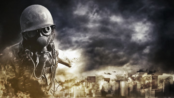 Картинка разное компьютерный+дизайн человек каска противогаз