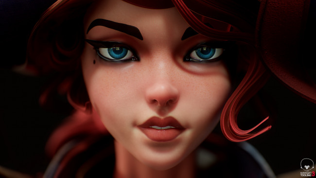 Обои картинки фото видео игры, league of legends, miss, fortune, лицо, девушка, рыжая