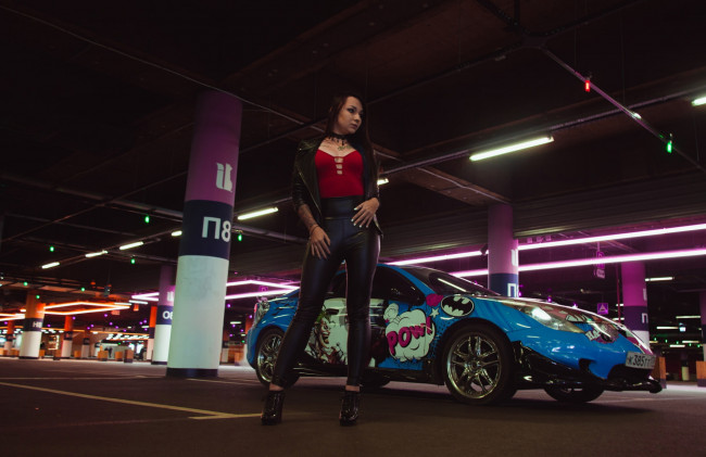 Обои картинки фото автомобили, -авто с девушками, toyota, celica