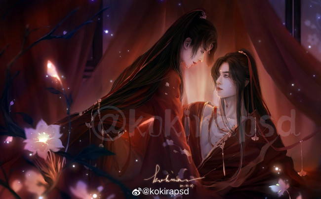 Обои картинки фото рисованное, кино,  мультфильмы, вэй, усянь, лань, ванцзы