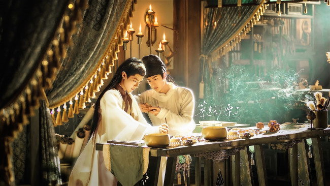 Обои картинки фото разное, компьютерный дизайн, ши, ин, байли, хунъи, стол