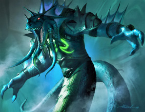 обоя видео игры, dota 2, монстр, наг