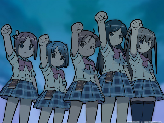 Обои картинки фото manabi, straight, аниме