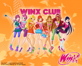 обоя winx, club, мультфильмы