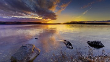 Картинка природа восходы закаты вода закат