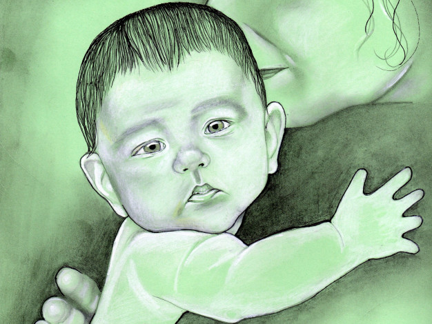 Обои картинки фото рисованные, дети, ребенок