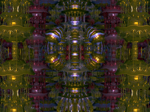 Картинка 3д графика fractal фракталы фон узор цвета