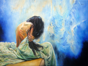 обоя wlodzimierz, kuklinski, рисованные, девушка