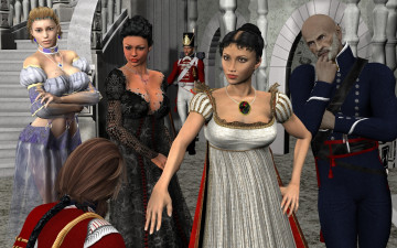 Картинка 3д графика people люди девушки