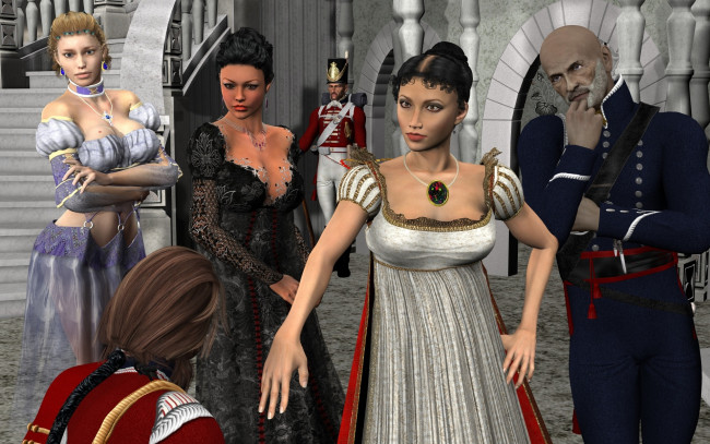 Обои картинки фото 3д, графика, people, люди, девушки