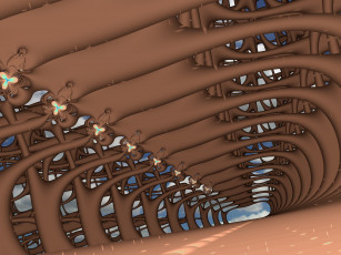 Картинка 3д графика fractal фракталы узор цвет фон