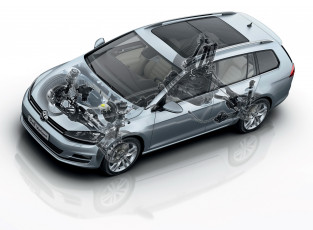 Картинка 2013 volkswagen golf vii автомобили рентген