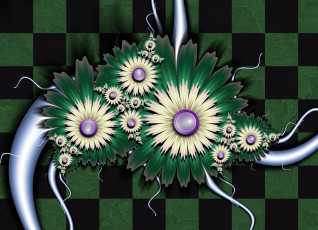 Картинка 3д графика flowers цветы лепестки узор фон