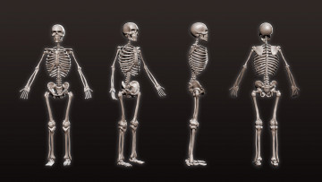 Картинка 3д графика horror ужас скилеты