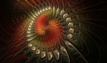 Картинка 3д графика fractal фракталы цвета узор фон