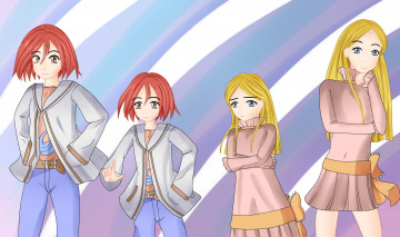 Картинка рисованные люди девушки мальчики