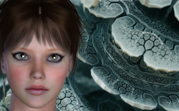 Картинка 3д графика portraits портрет девушка