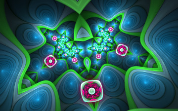 Картинка 3д графика fractal фракталы цвет узор фон