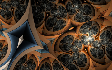 Картинка 3д графика fractal фракталы узор фон цвет