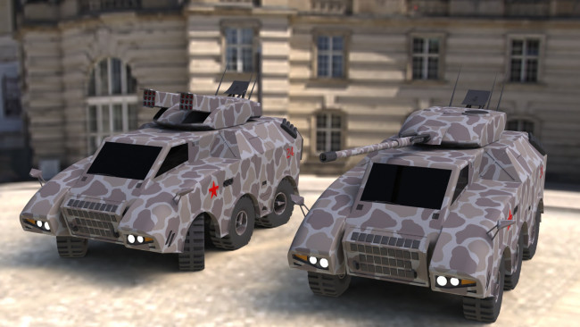 Обои картинки фото техника, 3d, бтр