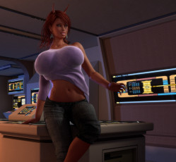 Картинка 3д+графика люди+ people взгляд девушка