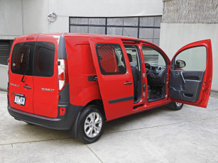 обоя автомобили, renault, z-e, 2014, г, au, post, kangoo, maxi, красный